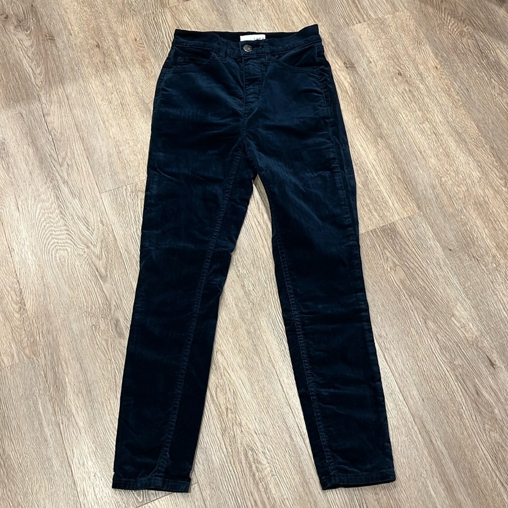 Loft, High Rise, Rich Velvet, Skinny, Ankle Pants, Size 0P